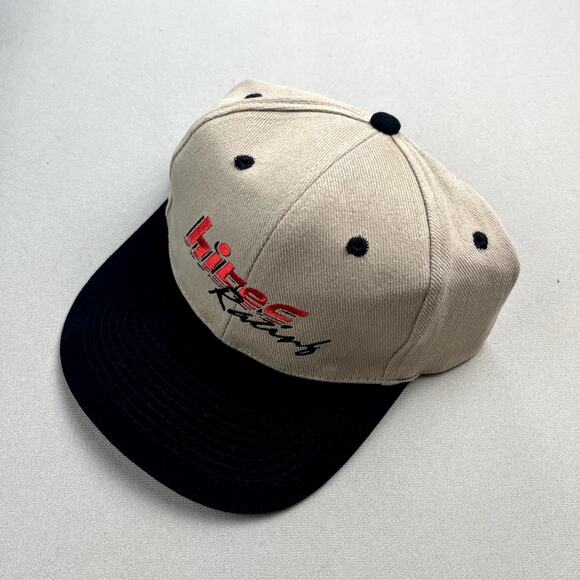 Vintage Hitec Racing Hat Cap Snapback Tan Adjustable Grand Prix Formula Car y2k - Picture 1 of 6